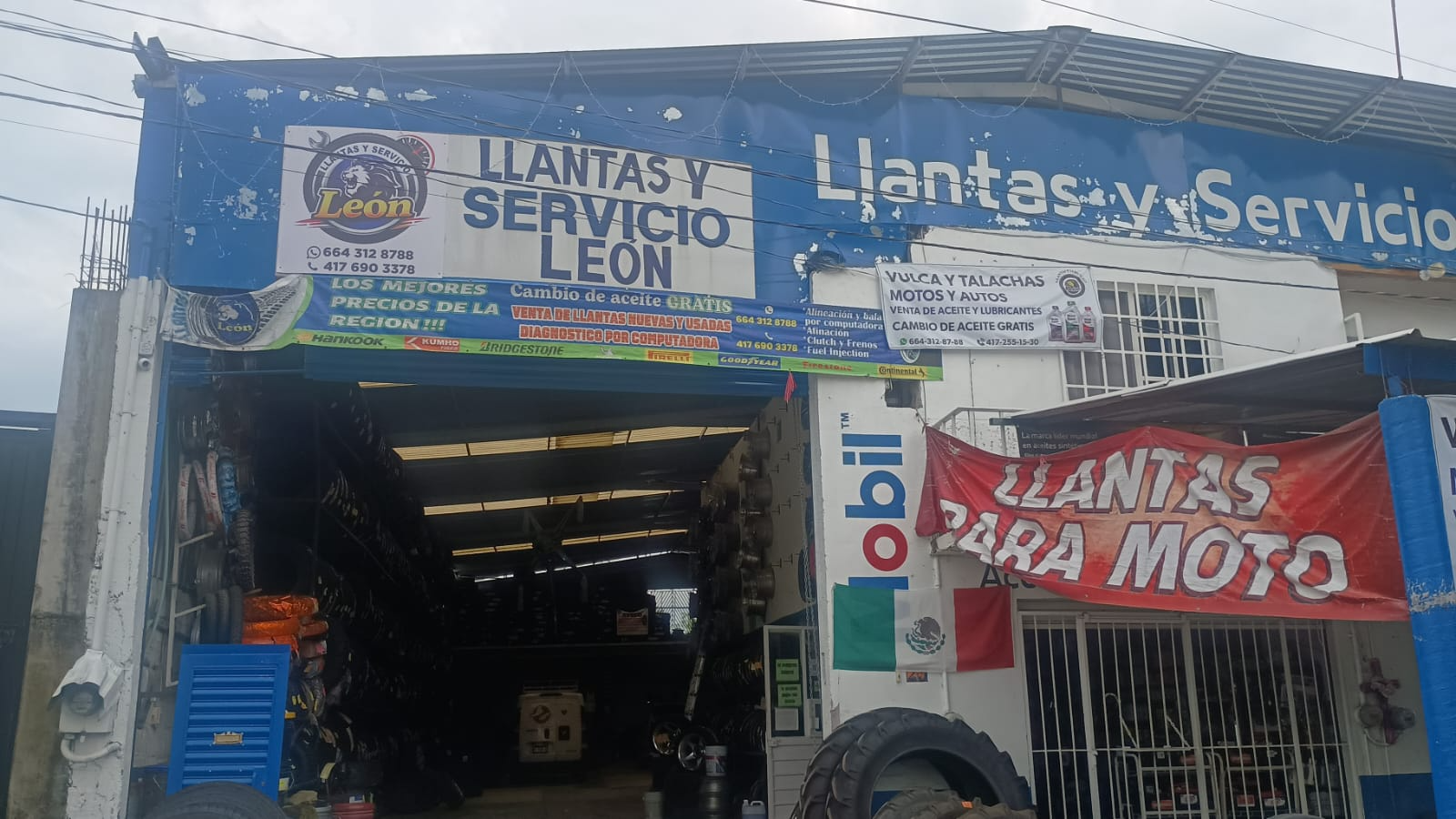 Fachada de Llantas y Servicios León de Acámbaro